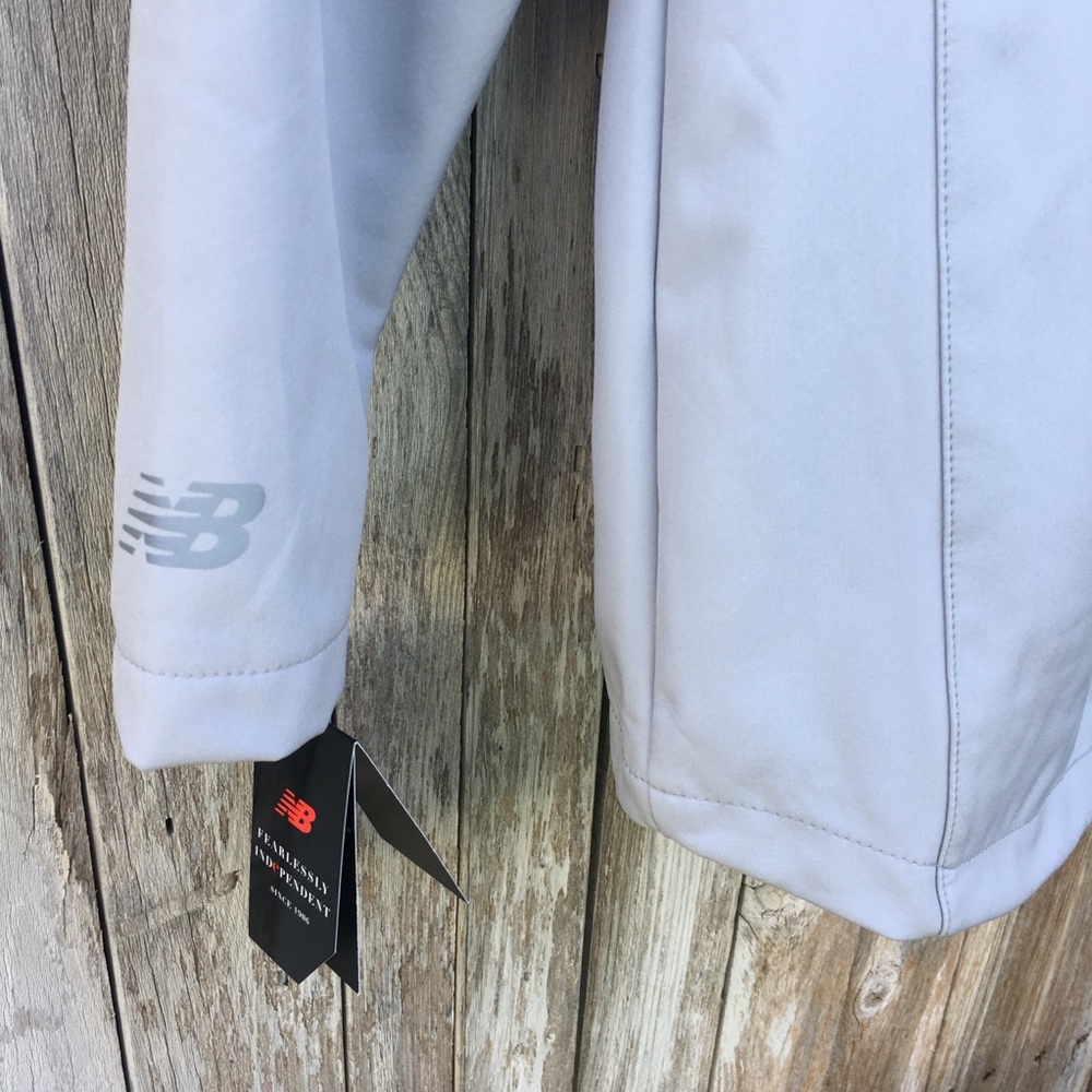 NWT New Balance Softshell 4 Way Stretch Jacket Gray S - Picture 12 of 14